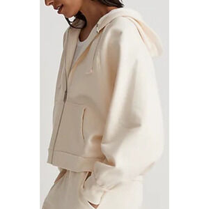 Madewell Ribbed Cocoon Long Sleeve Full Zip Hoodie Sweatshirt US Women's XS New